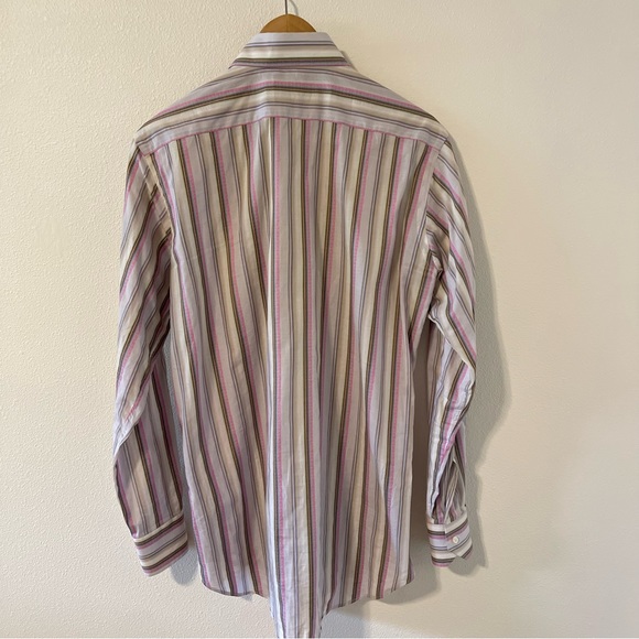 Etro Multicolor Stripe Button Down Dress Shirt Cotton Made in ltaly-35 (XS) - Picture 2 of 10